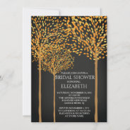 Chalkboard Autumn Trees Bridal Shower Invitation at Zazzle
