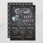 Chalkboard Baby Boy Shower Invitation