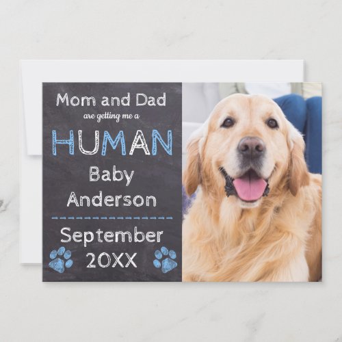 Chalkboard Baby Dog Pregnancy Announcement