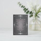 Chalkboard Baby Shower Book Insert Request Card (Standing Front)
