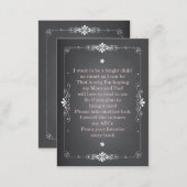 Chalkboard Baby Shower Book Insert Request Card (Front/Back)