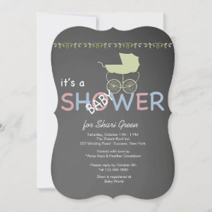 Chalkboard Baby Shower Invitation