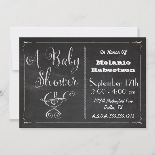 Chalkboard Baby Shower invitation