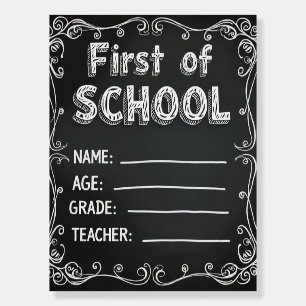 Chalkboard Back to School Photo Prop Foam Board
