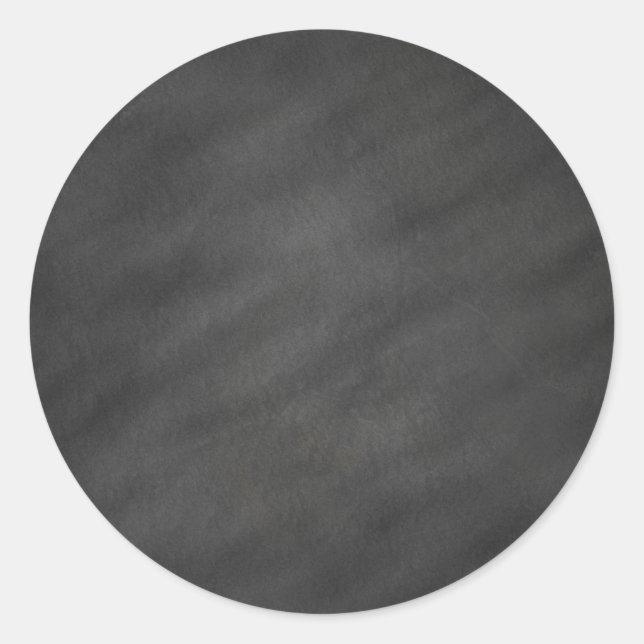 Chalkboard Background Gray Black Chalk Board Blank Classic Round Sticker (Front)