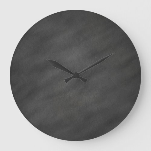 Chalkboard Background Gray Black Chalk Board Blank Large Clock