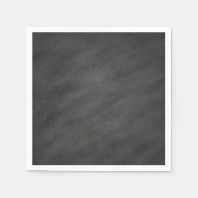 Chalkboard Background Gray Black Chalk Board Blank Napkins (Front)