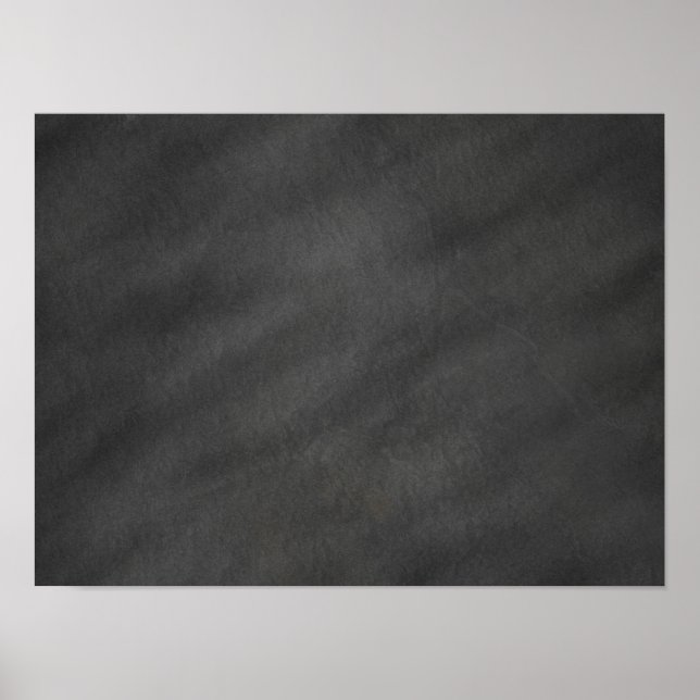 Chalkboard Background Gray Black Chalk Board Blank Poster (Front)