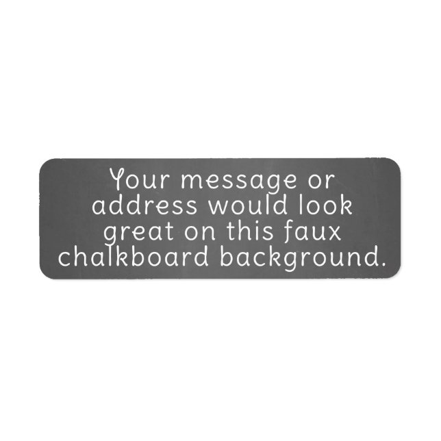 Chalkboard Background Template Label (Front)