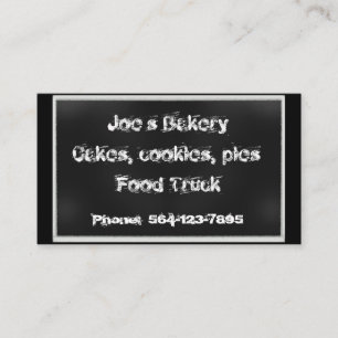 Chalkboard Bakery Business Card