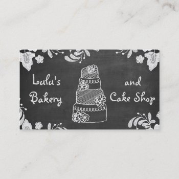 Chalkboard Bakery Business Card by ProfessionalDevelopm at Zazzle