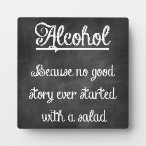 Chalkboard Bar Sign With Funny Quote Plaque