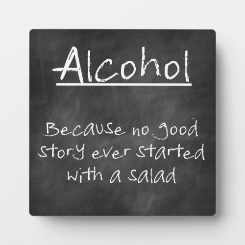 Chalkboard Bar Sign With Funny Quote Plaque