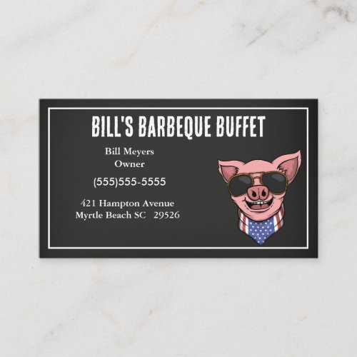Chalkboard Barbecue Business Card