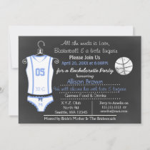 Chalkboard Basketball Lingerie Shower Bachelorette Invitation