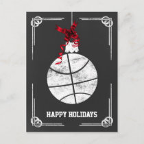 chalkboard basketball player Christmas Cards