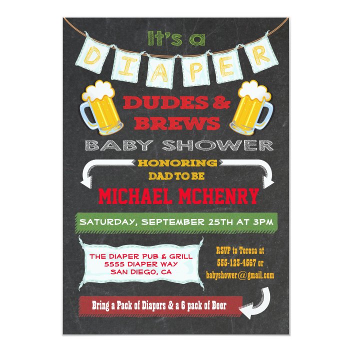 diaper party invitations