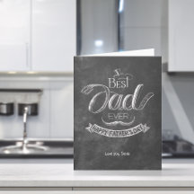 Chalkboard Best Dad Ever Father's Day