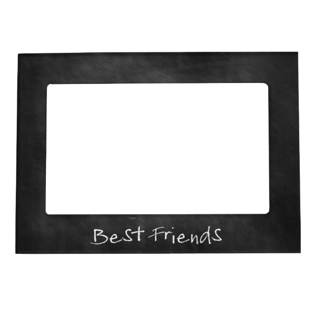 Chalkboard Best Friends Keepsake Magnetic Photo Frame (Front)