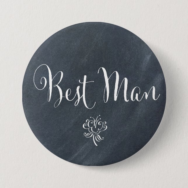 Chalkboard Best Man Button (Front)