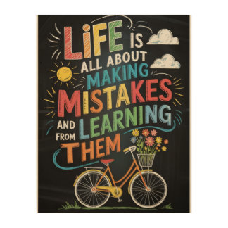 “Chalkboard Bike Inspiration – Life’s Mistakes & L Wood Wall Art