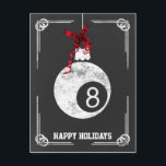 chalkboard billiard player Christmas Cards<br><div class="desc">chalkboard billiard ball ornament Holiday Greeting Cards by interest. Professional holiday cards are industry specific holiday greetings cards. These occupation specific holiday cards will add a touch of uniqueness to your Holiday greetings</div>