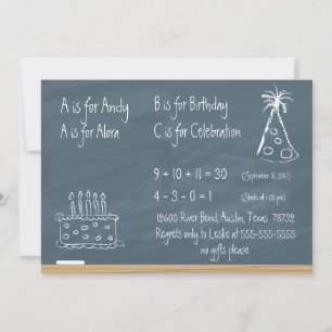 Chalkboard Birthday Invitation
