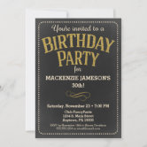 Mens Birthday Party Invitation For Man Adult Male