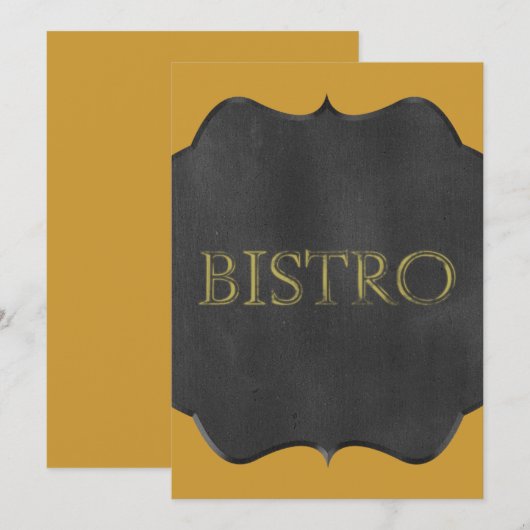 CHALKBOARD BISTRO SIGN RESTAURANT GRAPHIC LOGO ICO (Front/Back)