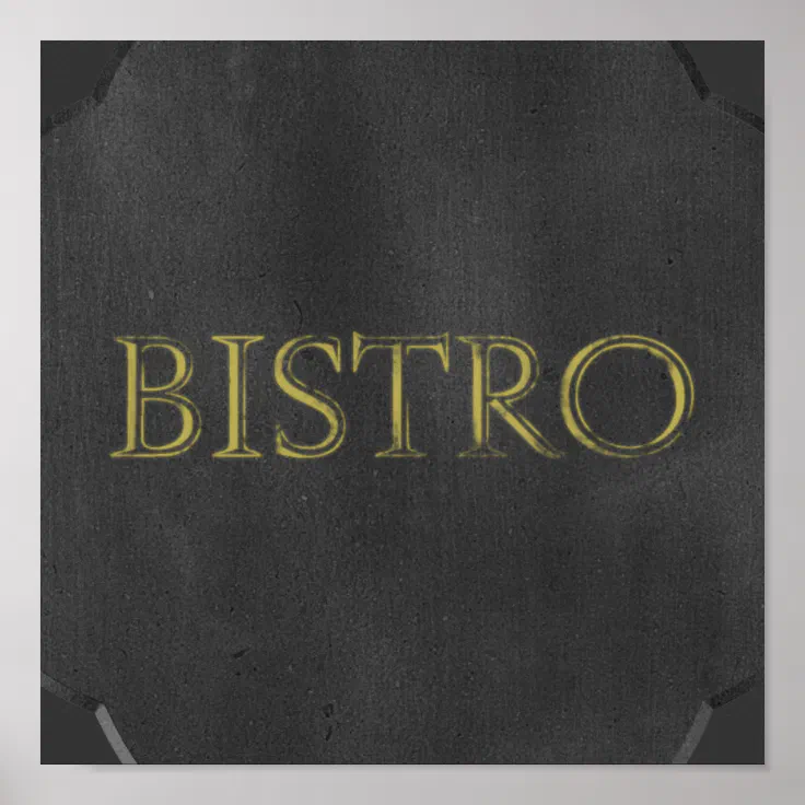 CHALKBOARD BISTRO SIGN RESTAURANT GRAPHIC LOGO ICO | Zazzle