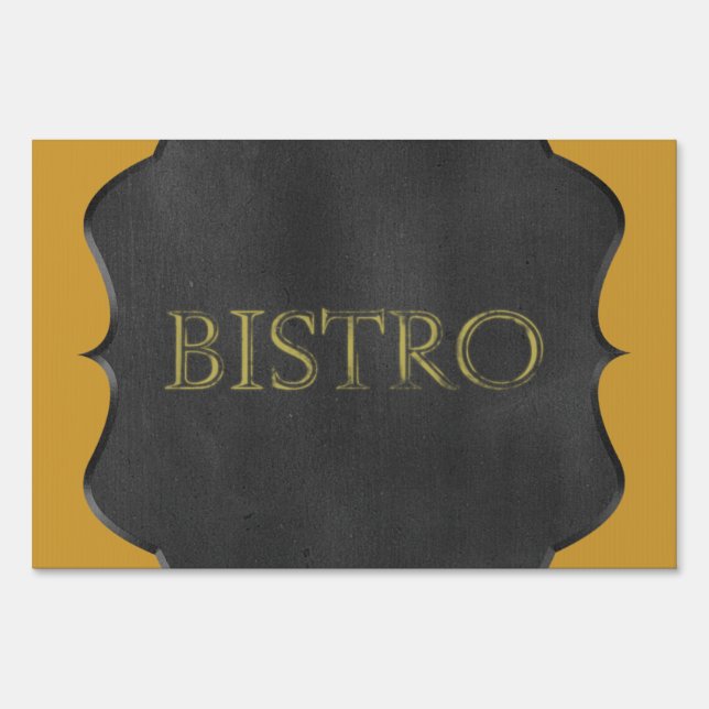 CHALKBOARD BISTRO SIGN RESTAURANT GRAPHIC LOGO ICO (Front)
