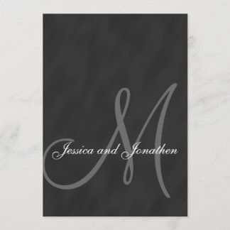 Chalkboard Black and White Wedding Invitation