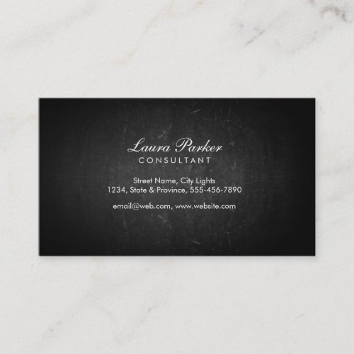 Chalkboard Black Board Wood Elegant Subtle Vintage Business Card