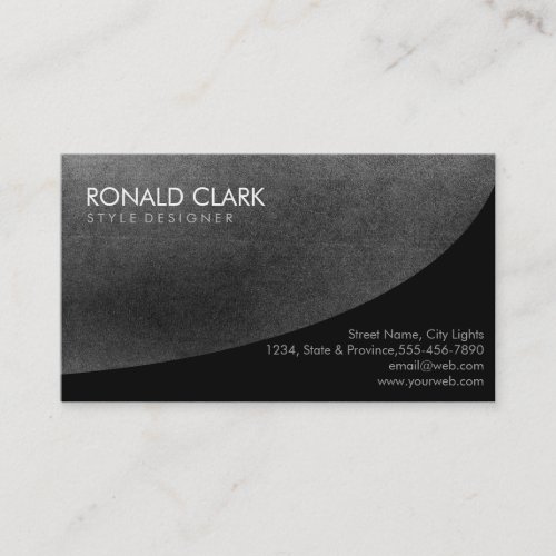 Chalkboard Black Professional Plain Business Card