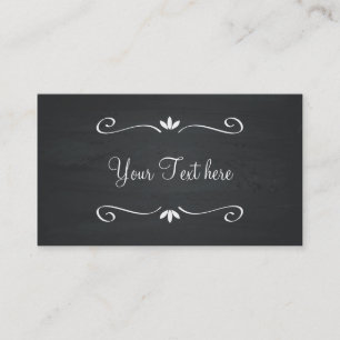 Chalkboard Black Vintage Business Card