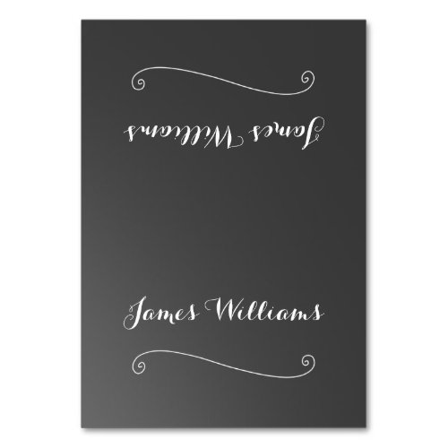 Chalkboard Black White Place Setting Cards