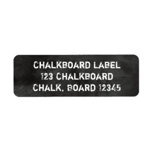 Chalkboard Blackboard Black & White Dusty Label