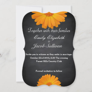 Chalkboard Blackboard Daisy Inspired Wedding Save The Date