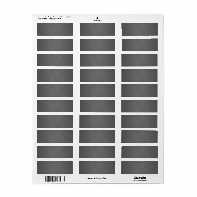 Chalkboard Blank Custom Label (Full Sheet)