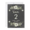 Chalkboard Blooms Double-Sided Table Number Card