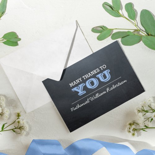 Chalkboard Blue Confirmation Thank You Note