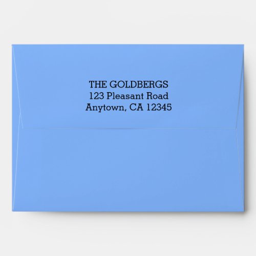 Chalkboard Blue Personalized Envelope