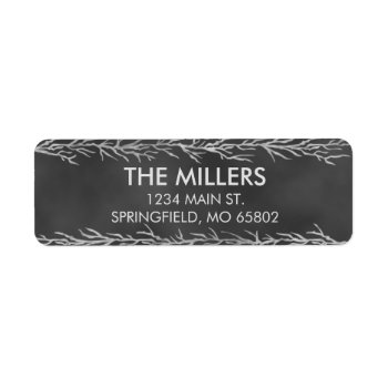 Chalkboard Branches Return Address Labels by cardeddesigns at Zazzle