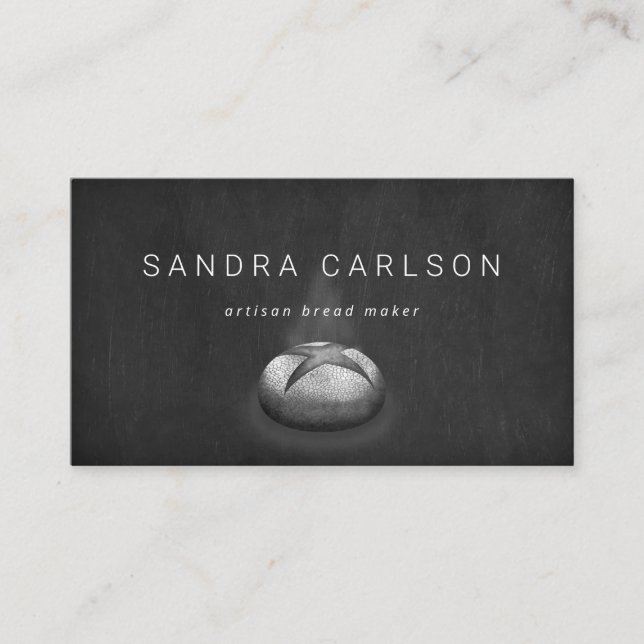 chalkboard bread baker business card (Front)