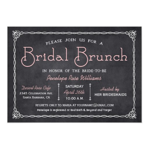 Chalkboard Bridal Shower Invitations 9