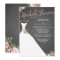 Chalkboard Bridal Shower Invitations with Dress