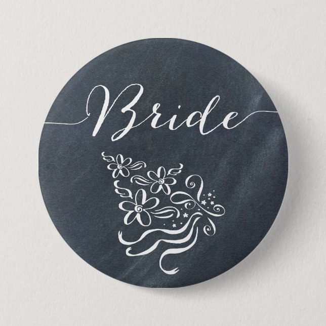Chalkboard Bride Button (Front)