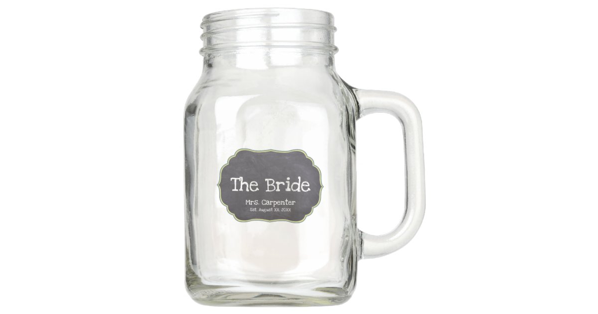 Chalkboard Wedding Small Glass Mason Jars