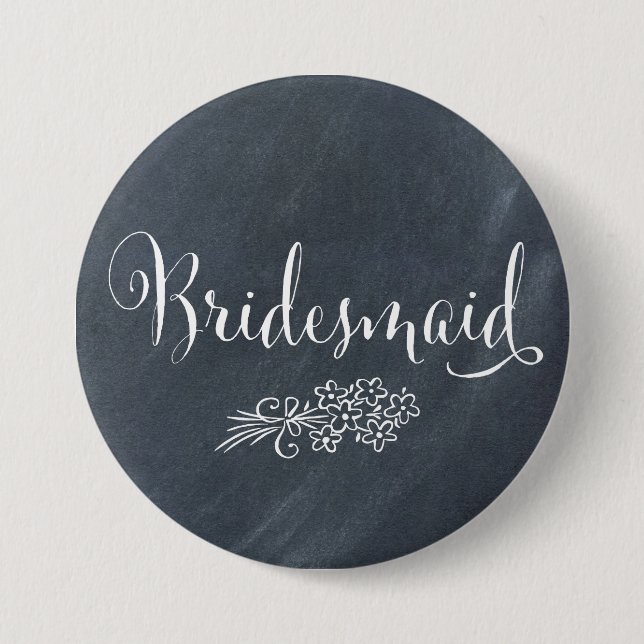 Chalkboard Bridesmaid Button (Front)