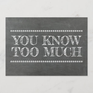 Chalkboard Bridesmaid / Maid of Honor Funny Invitation